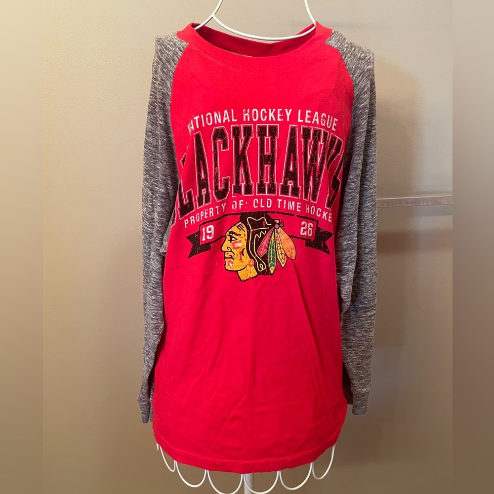Chicago Blackhawks Long-Sleeve Shirt, Size S